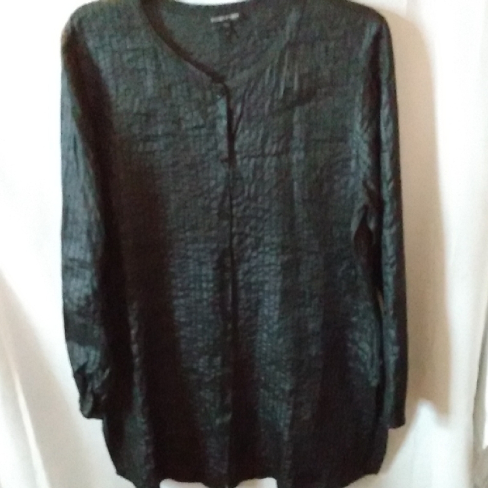 Eileen Fisher Silk Tunic Top M
